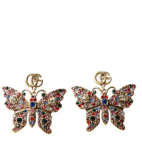 gucci colorful earrings|Gucci butterfly earrings.